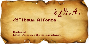 Ölbaum Alfonza névjegykártya